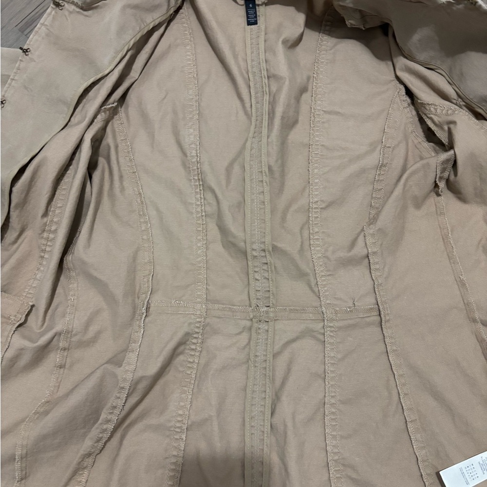 White House Black Market WHBM Pioneer Khaki Prairie Field Jacket 6 - Picture 10 of 10